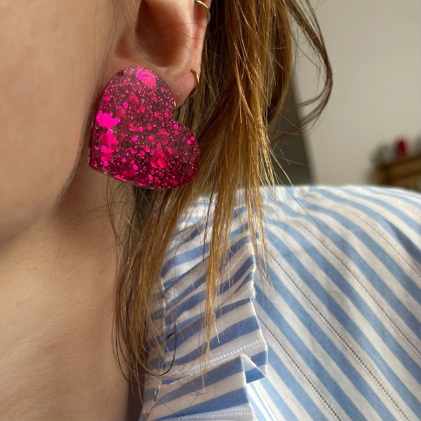 Moyennes boucles d'oreilles Lysbeth (couleurs au choix)
