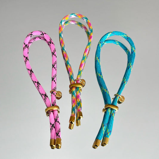 Bracelet grigri corde large (8 couleurs au choix)