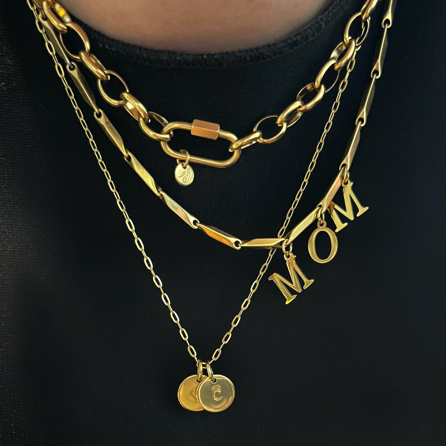 Collier Ninette 2 médailles (personnalisable)