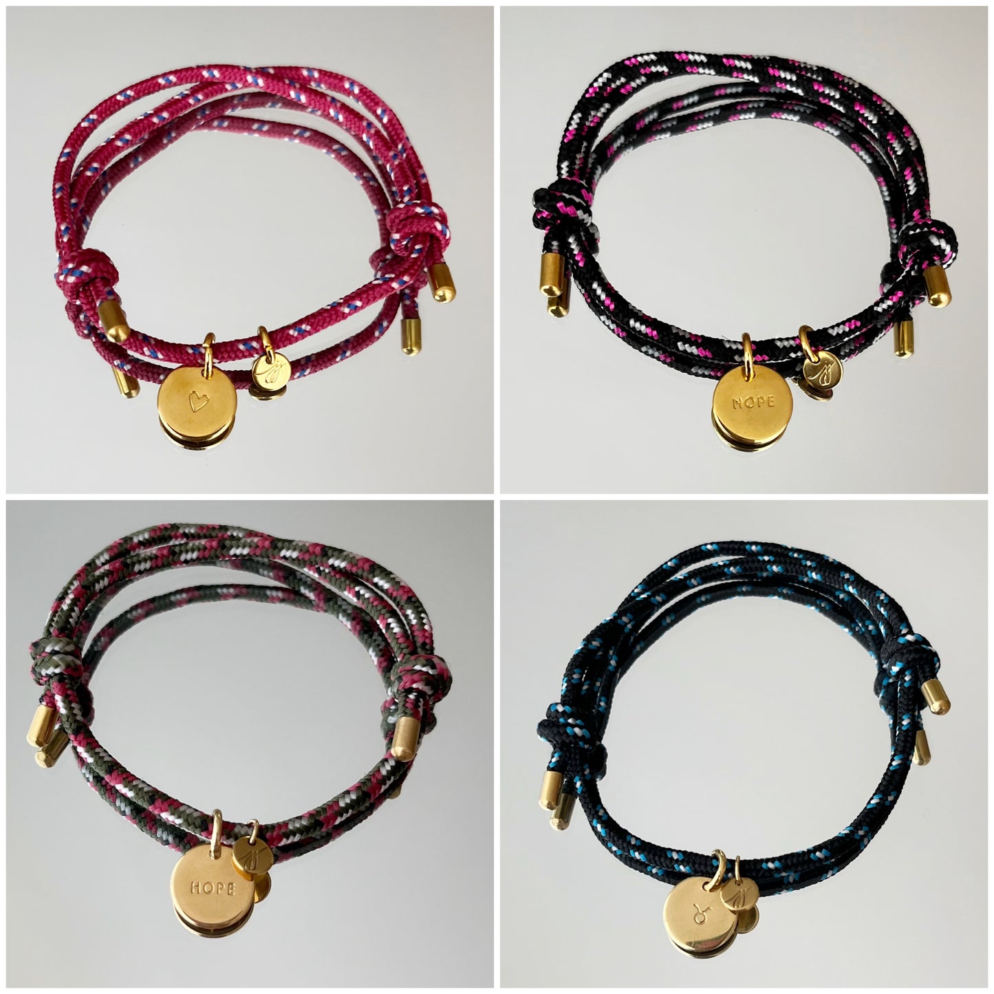 Bracelet grigri 1 médaille (couleurs d’automne, au choix)