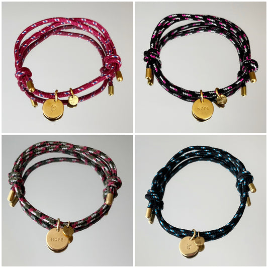 Bracelet grigri 1 médaille (couleurs d’automne, au choix)
