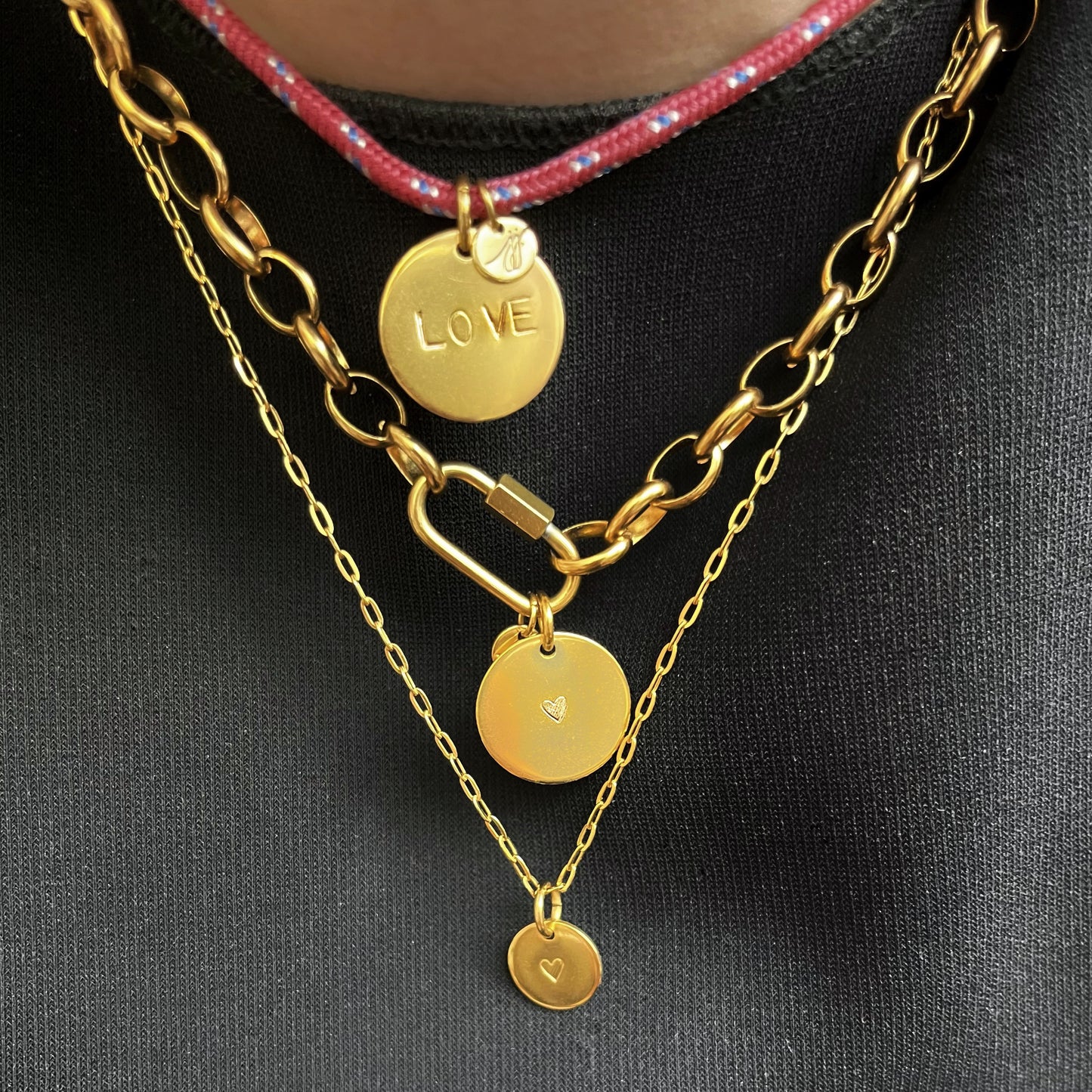 Collier Ninette 1 médaille (personnalisable)