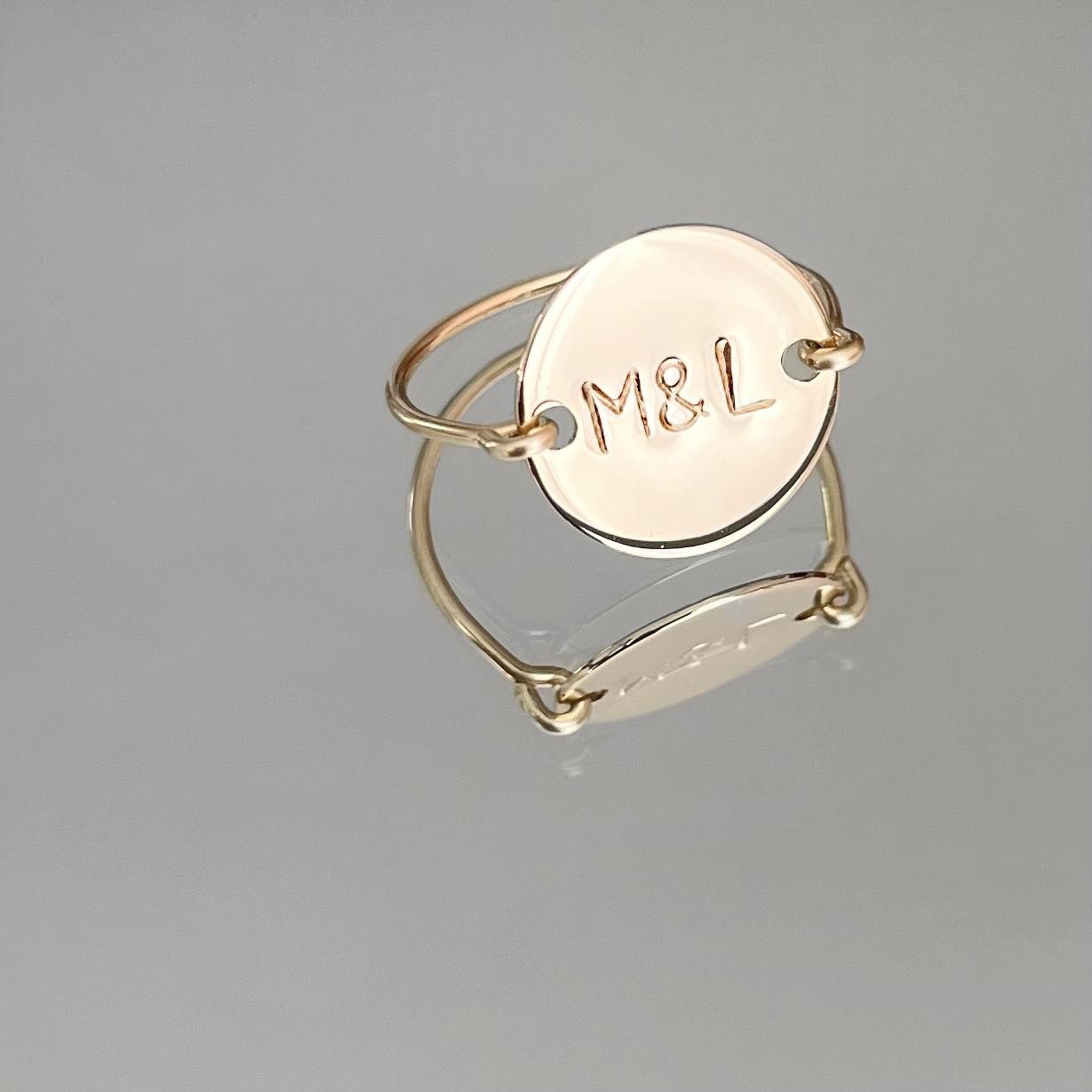 Bague Antoinette 3 poinçons (personnalisable)