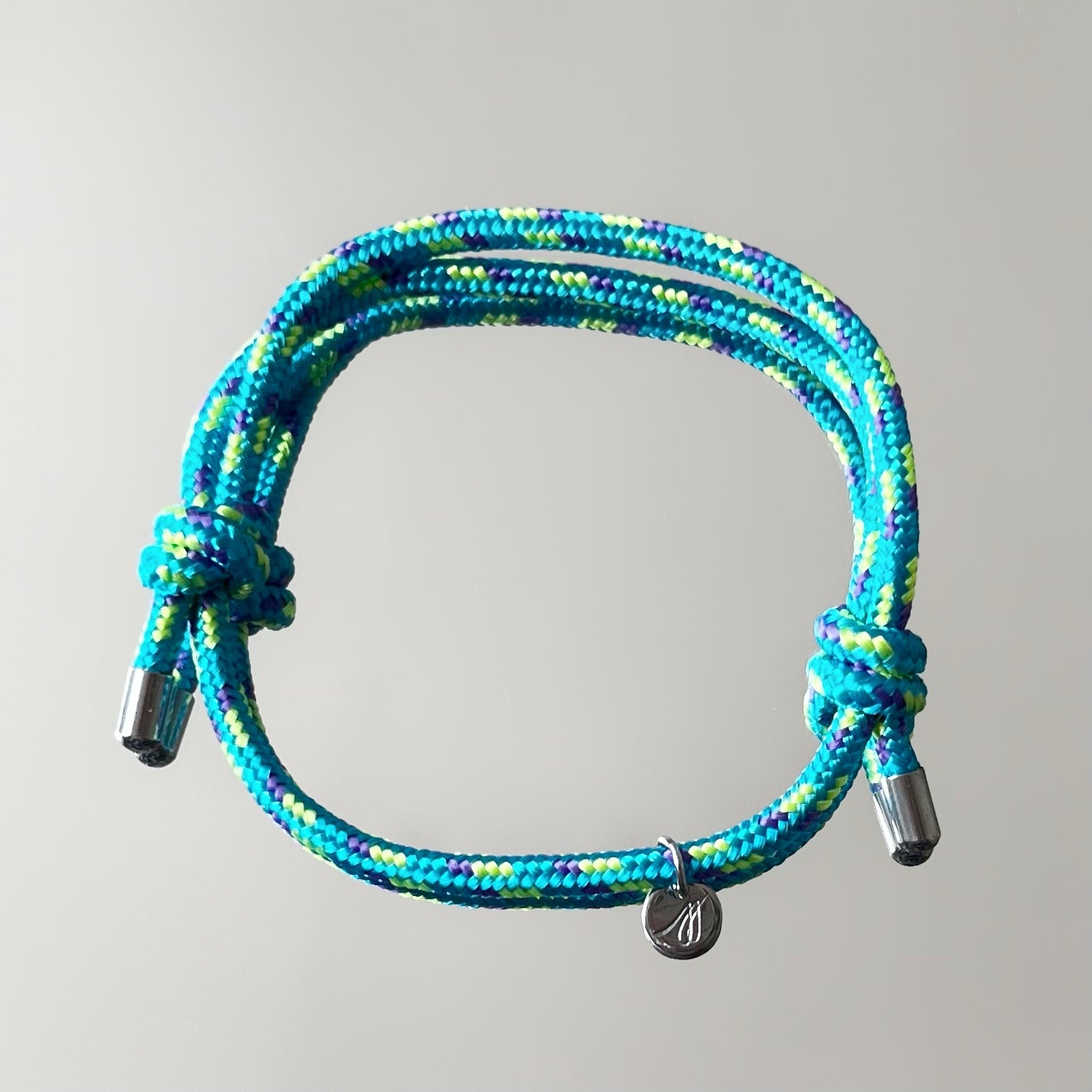 Bracelet grigri 1 médaille, argenté, personnalisable