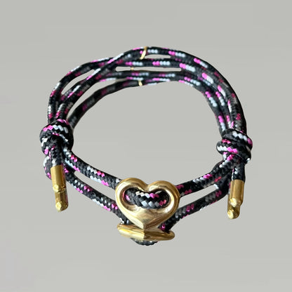 Bracelet Grigri cœur (doré ou argenté)
