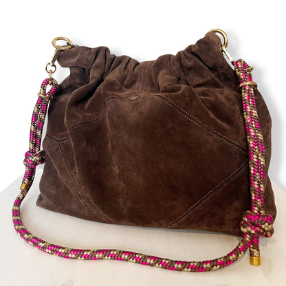 Bandelette marron et rose