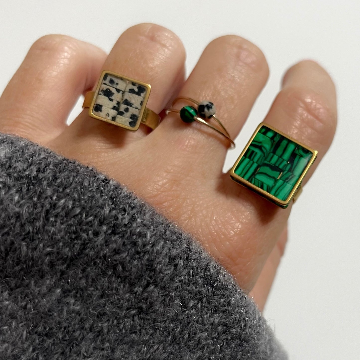 Bague Nadette en Malachite