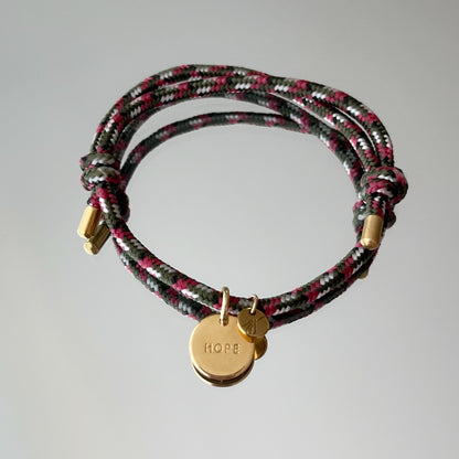 Bracelet grigri 1 médaille (couleurs d’automne)