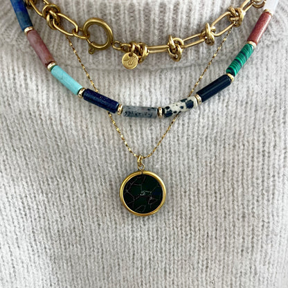 Collier Laurette Howlite noire