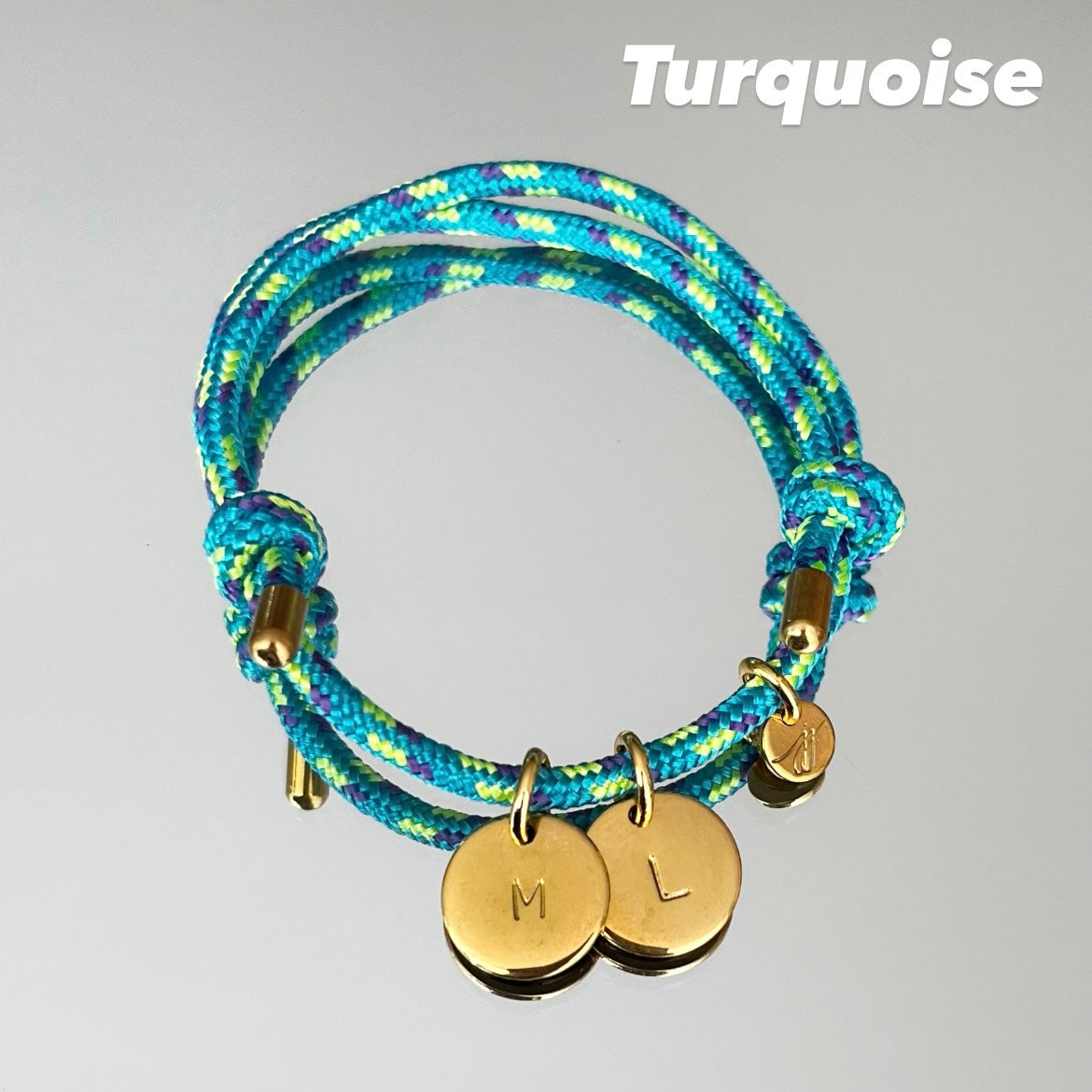 Bracelet grigri 2 médailles (9 couleurs au choix)