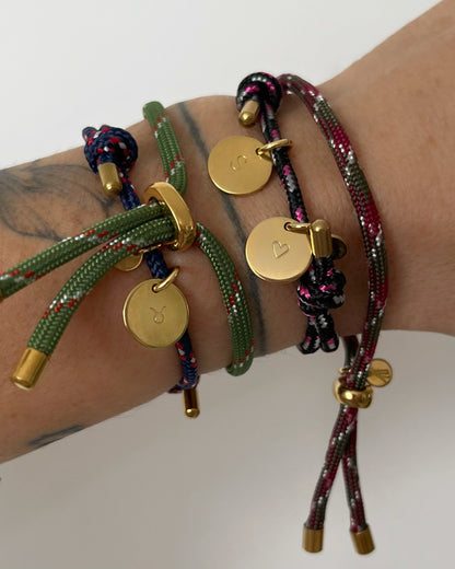 Bracelet grigri 1 médaille (couleurs d’automne)