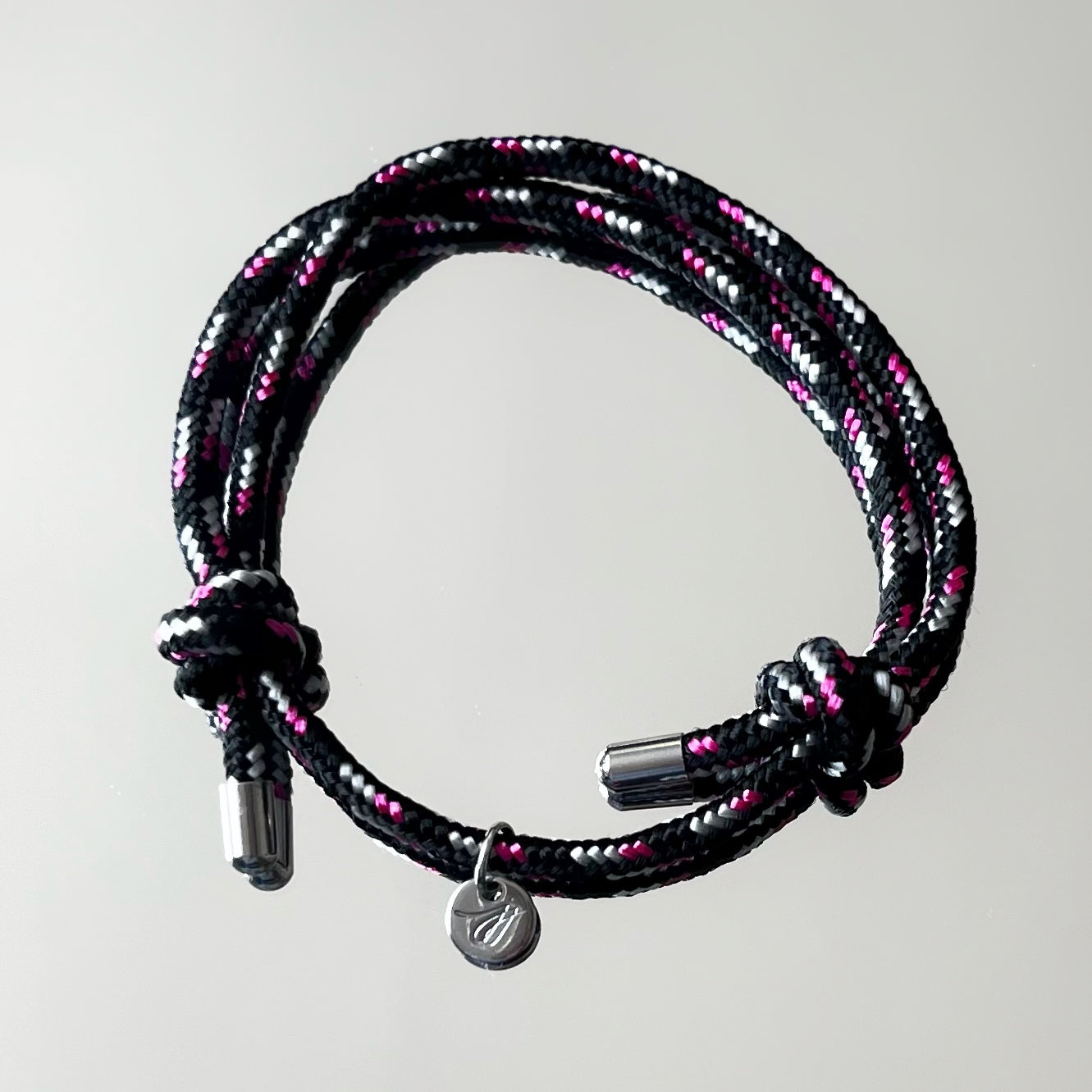 Bracelet grigri 1 médaille, argenté, personnalisable