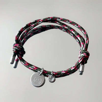 Bracelet grigri 1 médaille, argenté, personnalisable