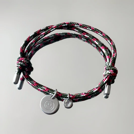 Bracelet grigri 1 médaille, argenté, personnalisable