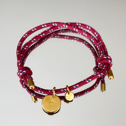 Bracelet grigri 1 médaille (couleurs d’automne)