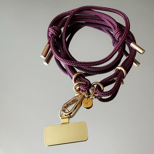 Cordelette de téléphone bordeaux