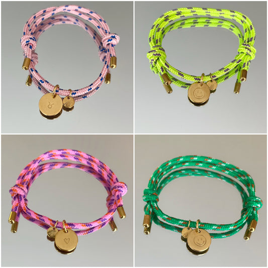 Bracelet grigri personnalisable (9 couleurs au choix)