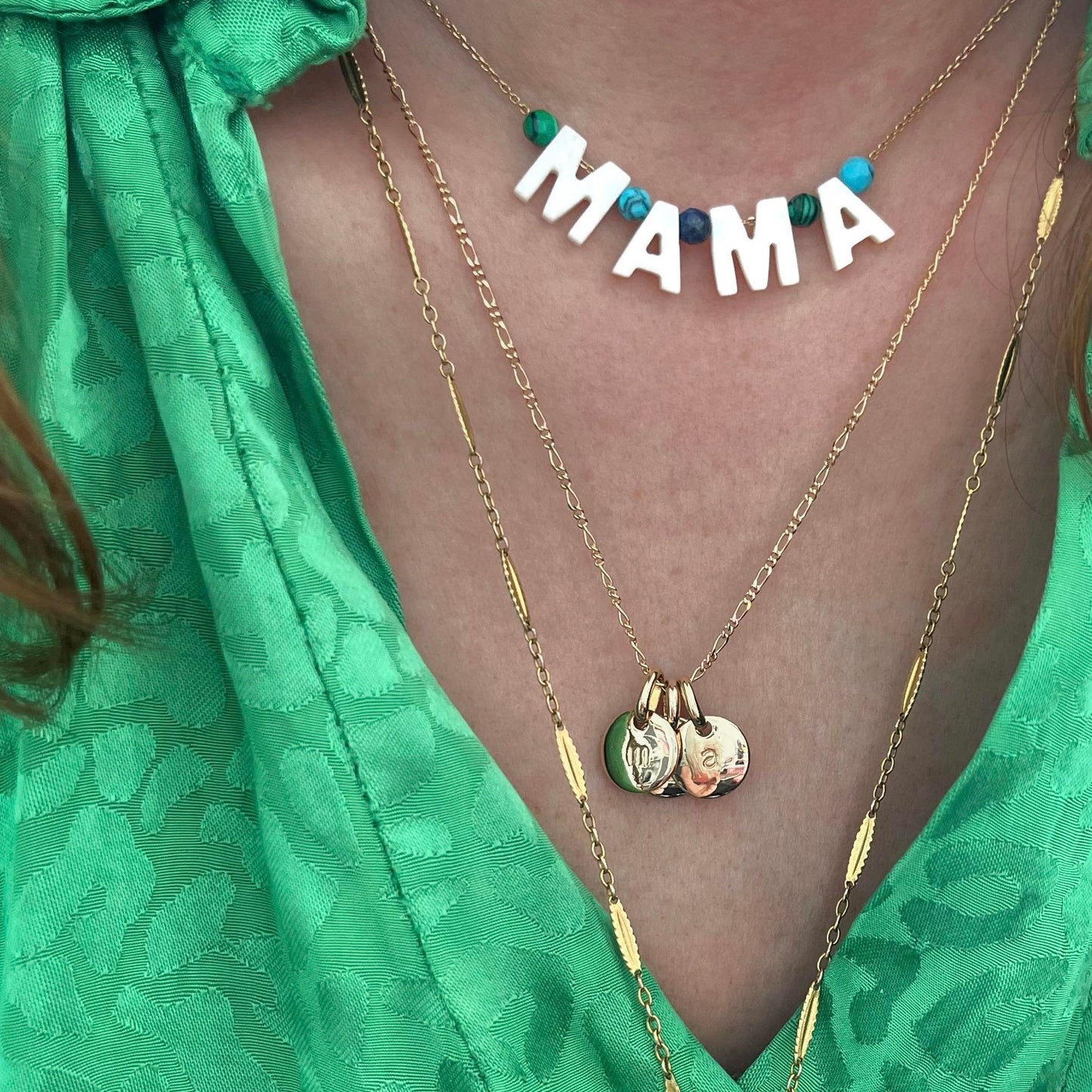 Collier MAMA ou MOM rainbow (personnalisable)